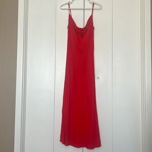 Zara Red Satin Camisole Dress